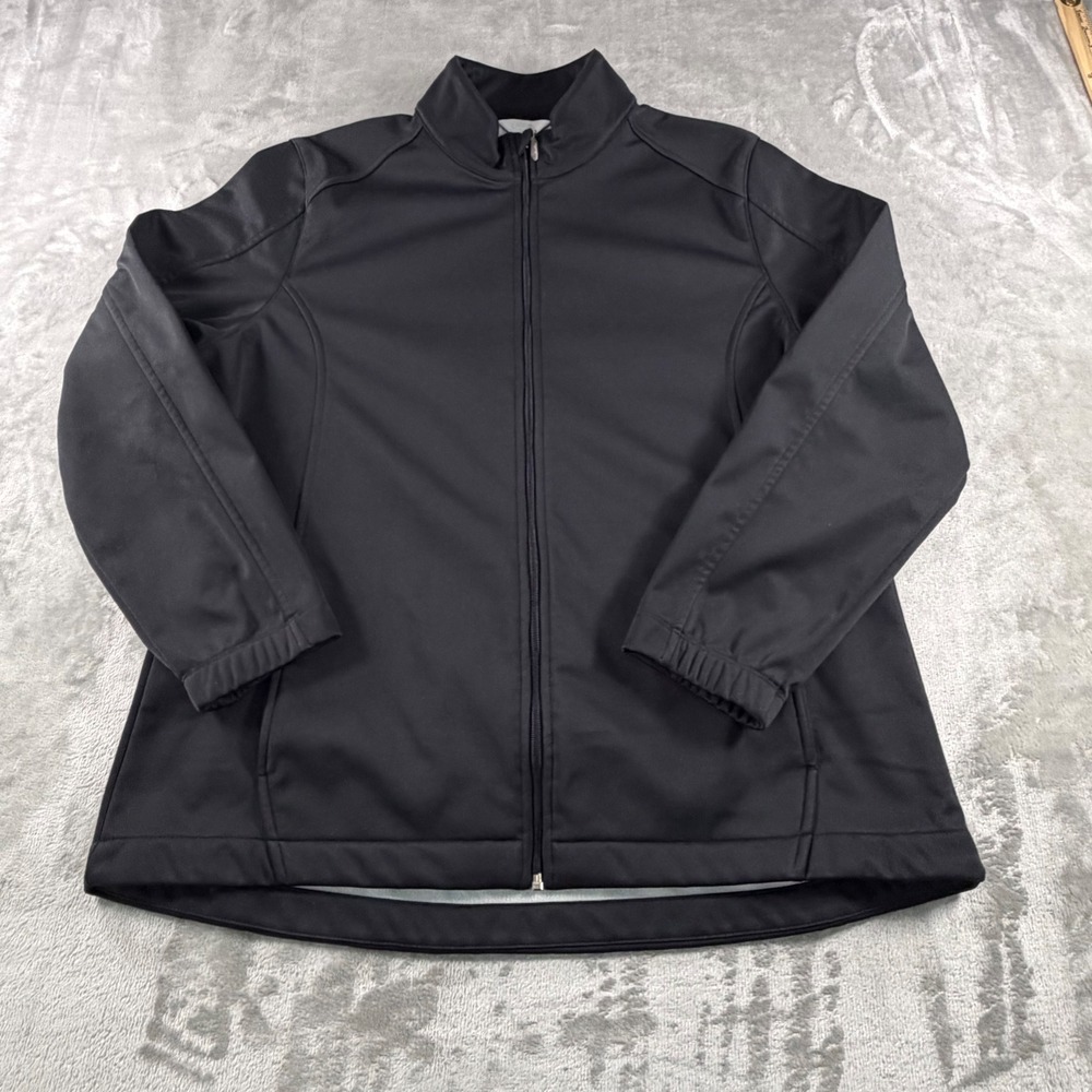 Callaway Weather Series Womens XXL Black Softshell Full Zip Fleece Lined Jacket